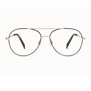 Warby Parker York Brushed Ink with Polished Gold